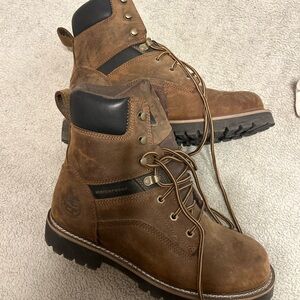 Waterproof Brown Leather Men's Boots